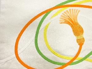 アンティーク　組紐模様刺繍名古屋帯